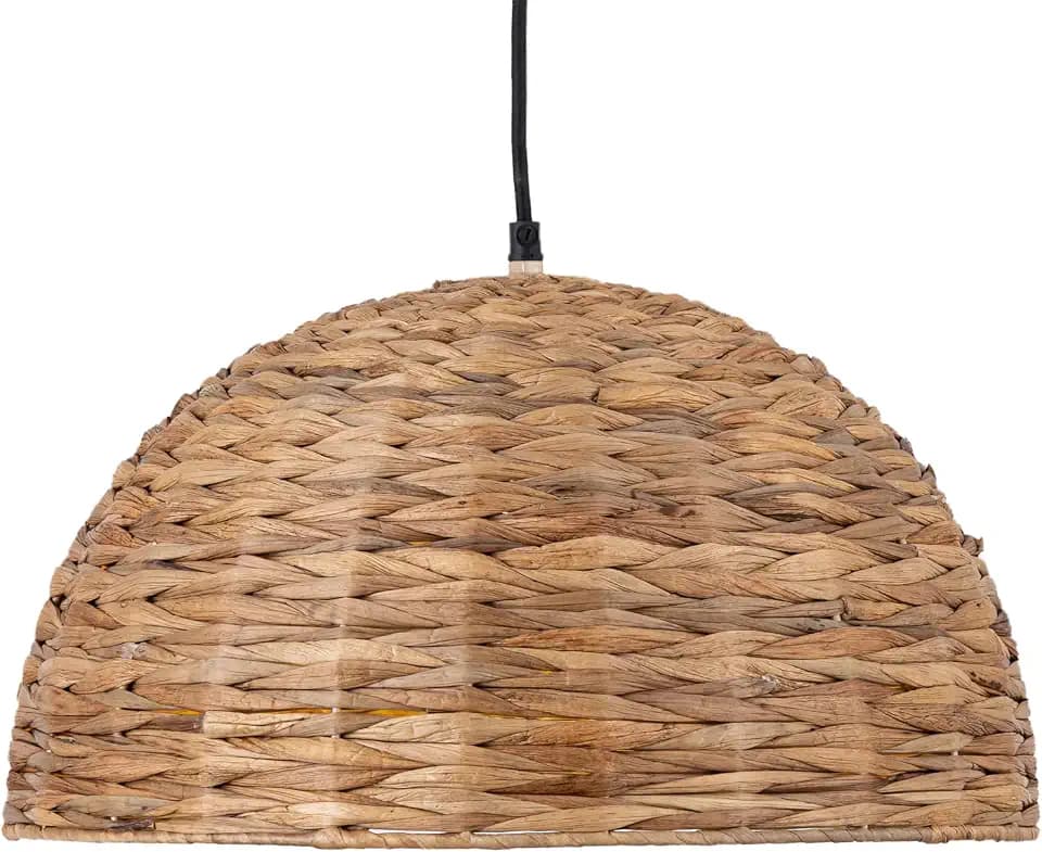 Canarm Kaia 1-Light Pendant, Boho Seagrass Shade with Adjustable Cord, Easy Install Lighting for Dining Room, Living Room or Kitchen