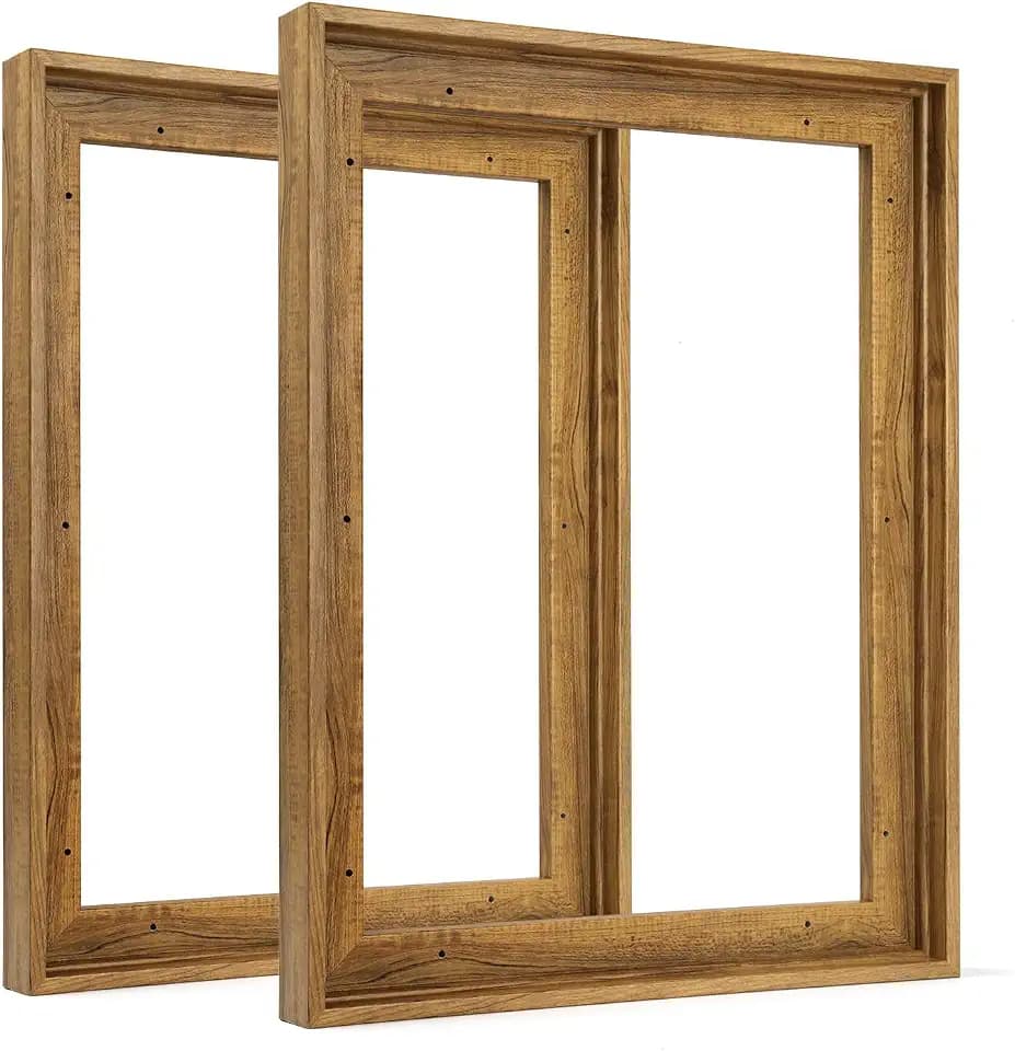 11x14 Floating Canvas Frame for Abstract Prints,0.9" Deep,Dark Brown