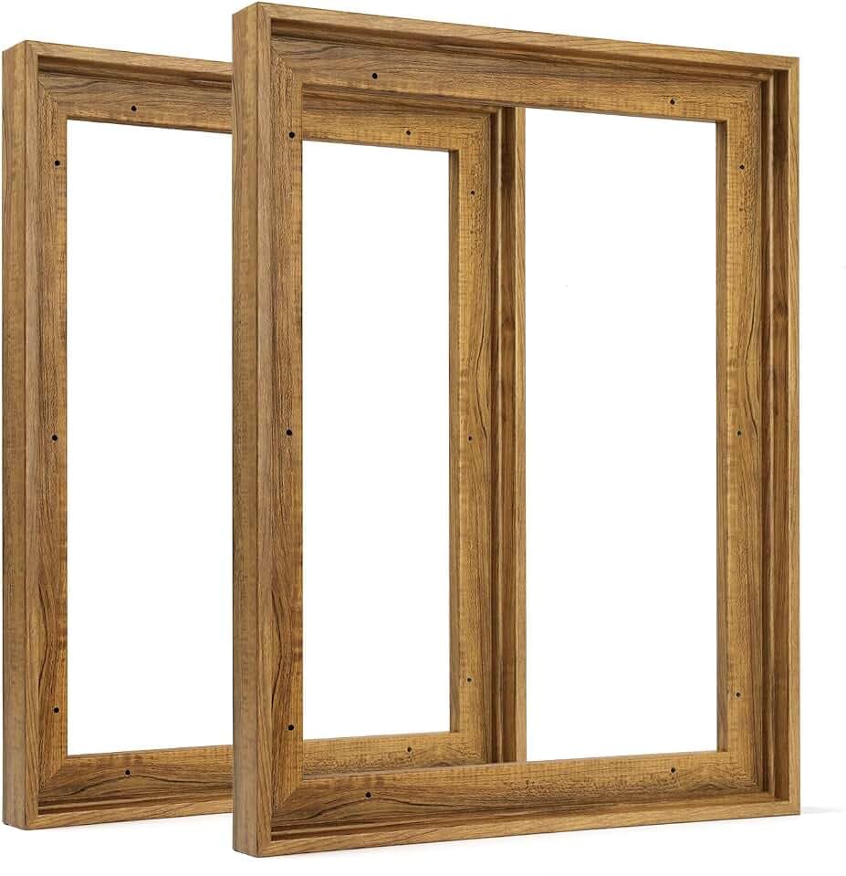 Floater Frame for 8x12 Canvas Paintings,2 Pack,0.9" Deep,Dark Brown