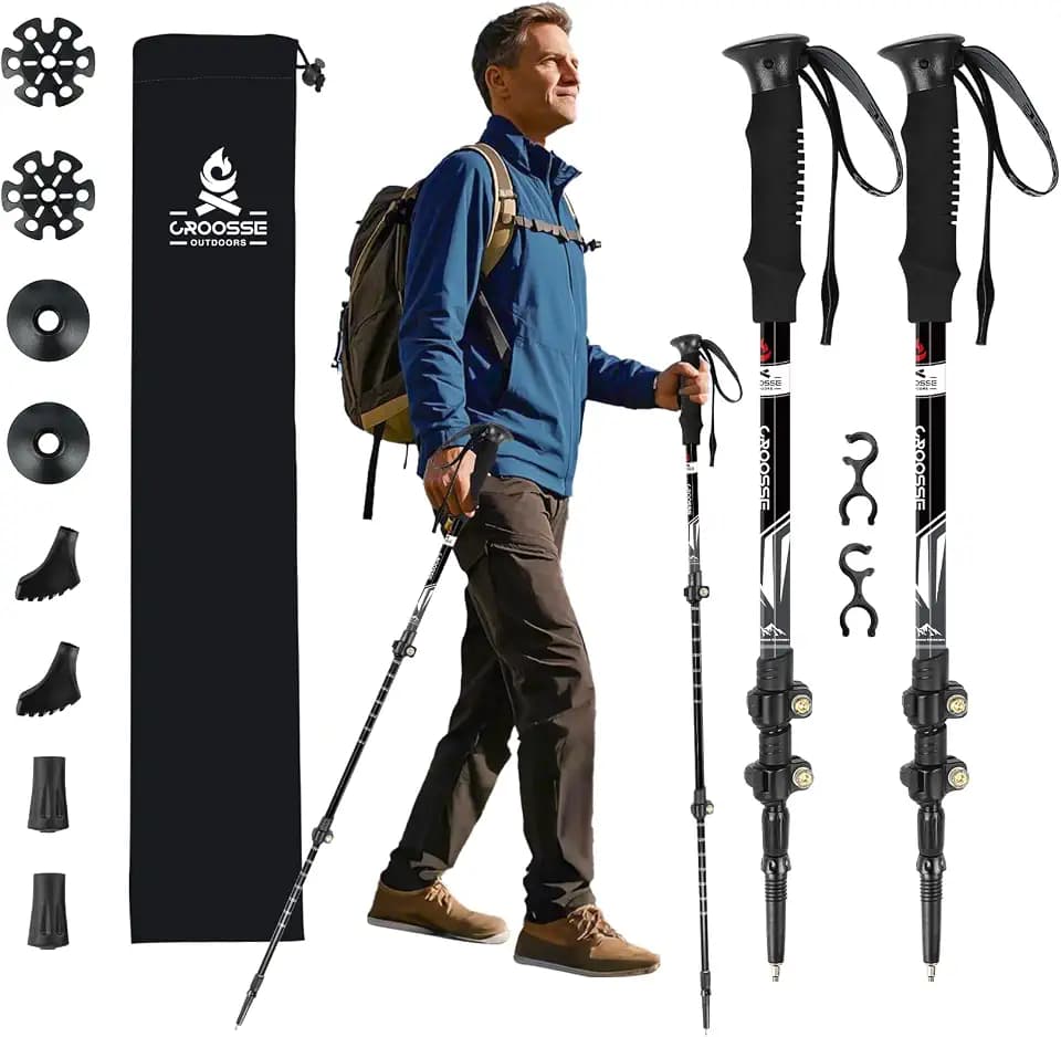 Hiking Poles, Trekking Poles for Hiking, Lightweight Aluminum Adjustable
