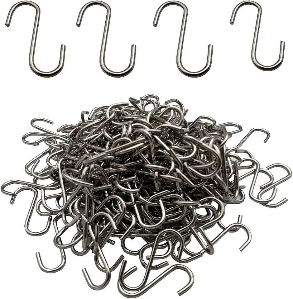 200 Pcs Stainless Steel Small S Shaped Hooks, Mini S Hooks 0.8 Inch DIY Christmas Ornament Jewelry Hanging Holder