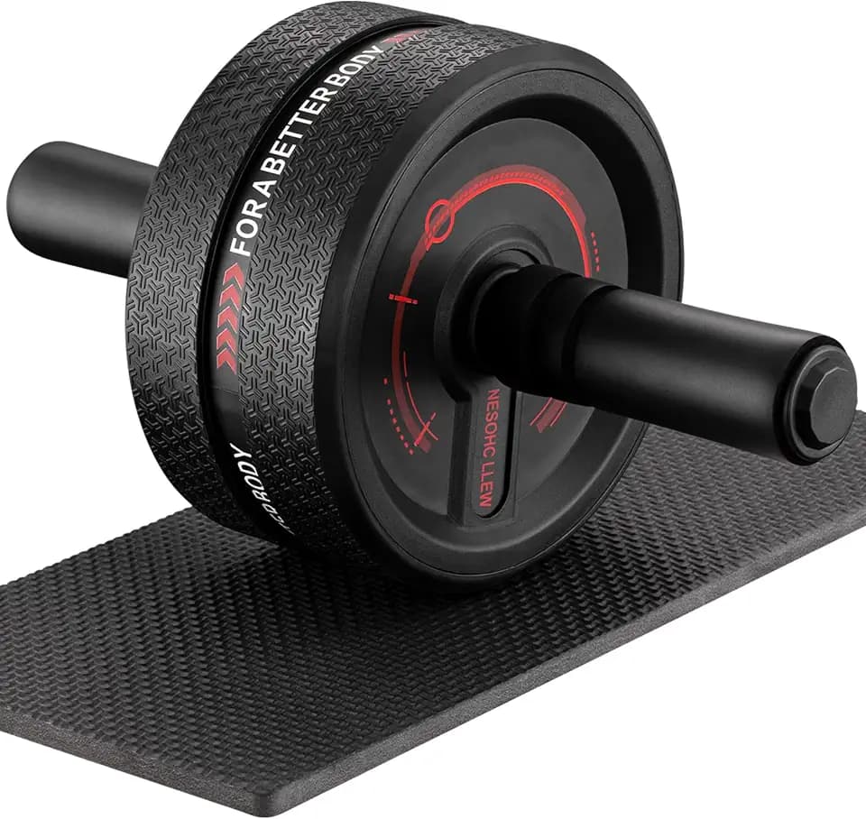 Upgraded Ab Roller Wheel. Abdominal Training Roller for Men/Women, Abdominal Wheels Widened to 3.4 ", Rubber Tread of The Abdominal Wheel Upgraded, Max Weight 490 lbs