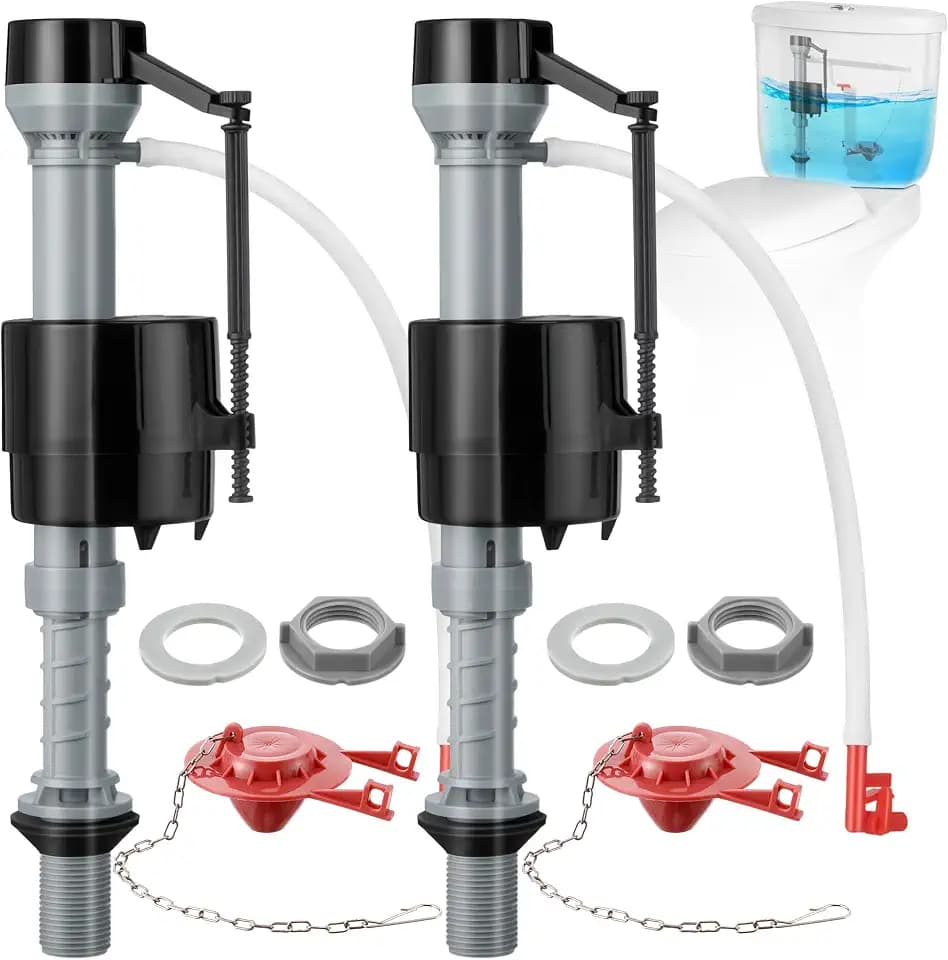 2 Sets Toilet Float Replacement Kit with 2 Inch Flapper Replacements