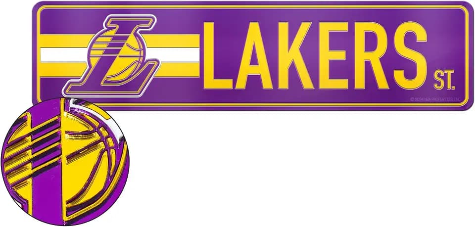 Rico Industries NBA Basketball Standard Laser Cut Acrylic Street Sign