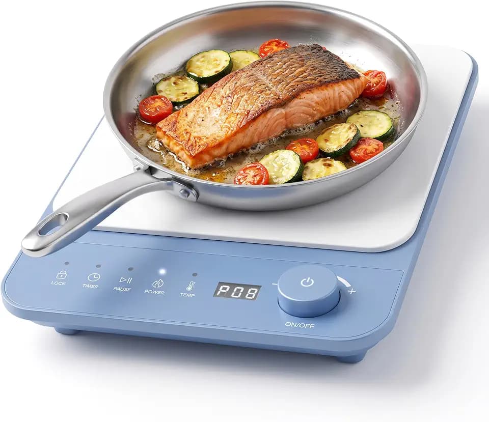 Elite Gourmet Ultra Slim Portable Induction Cooktop, 1500W, 10 Power Level