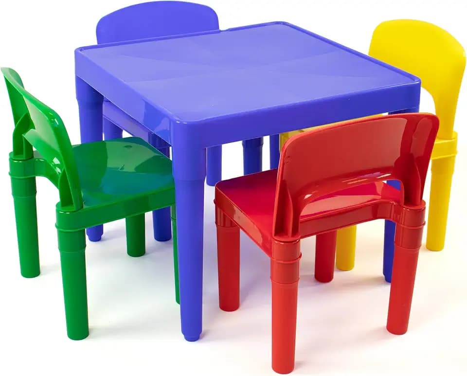 Humble Crew Toddler Table and Chair Set for Kids, Indoor Outdoor, Plastic