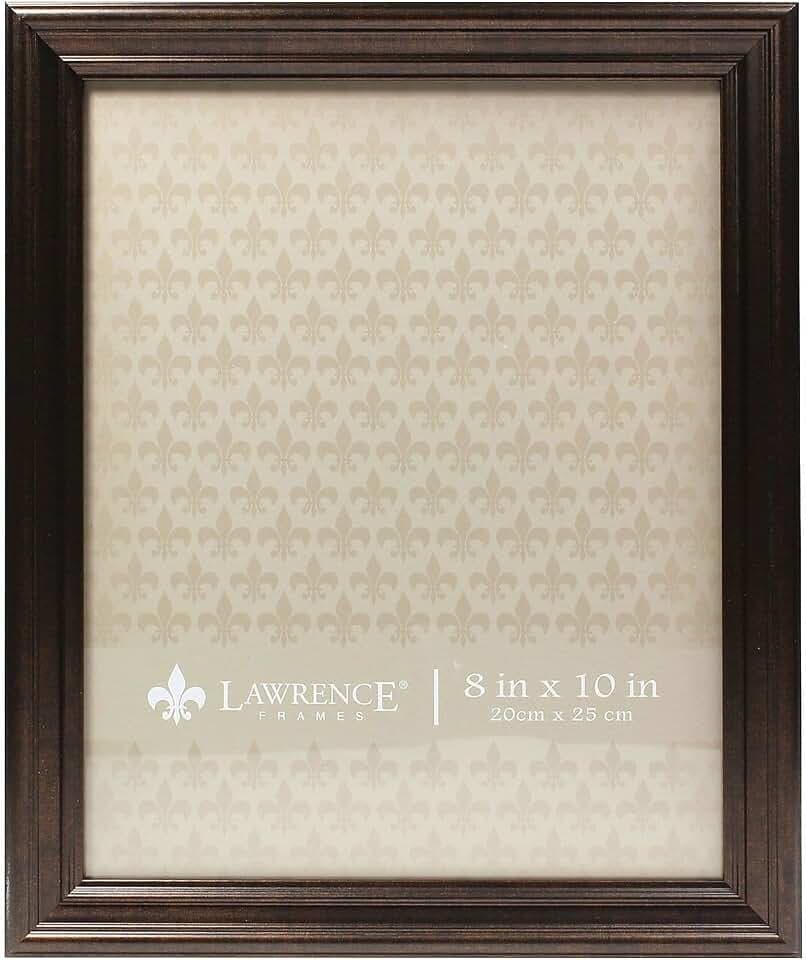 Lawrence Frames 535580 Bronze 8x10 Classic Detailed Oil Rubbed Picture Frame