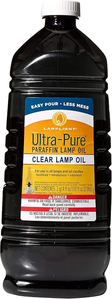 Lamplight Ultra-Pure Lamp Oil 100 oz Clean Burning Indoor Lamp Fuel