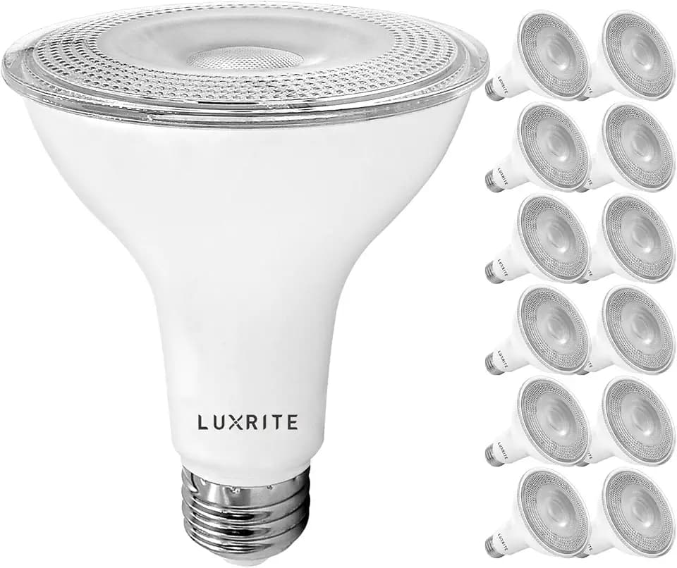 LUXRITE LED PAR30 Flood Light Bulb, 75W Equivalent 3000K Soft White 12 Pack