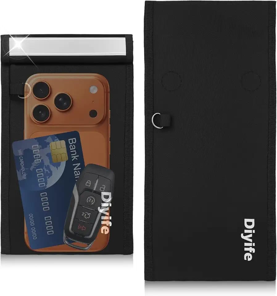 Diyife 2 Pack Faraday Bags for Phones and Car Keys Military Grade