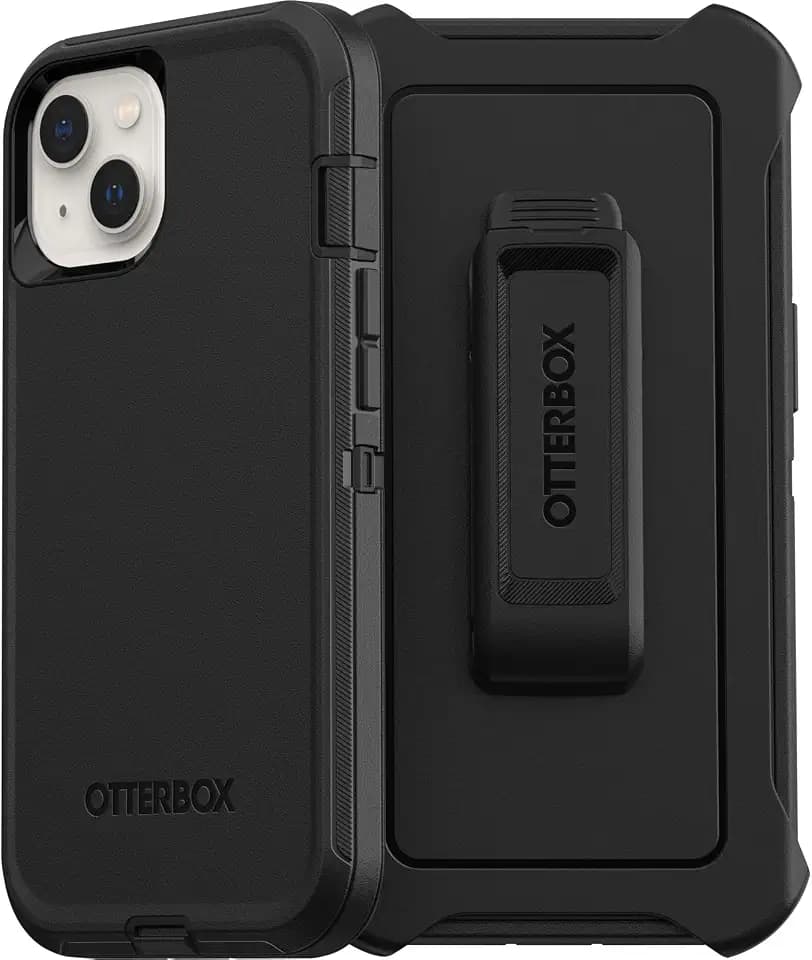 OtterBox Defender Hülle für iPhone 13, stoßfest, sturzsicher, Ultra-robust, schützende Hülle, 4X getestet nach Militärstandard, Schwarz, Keine Einzelhandelsverpackung