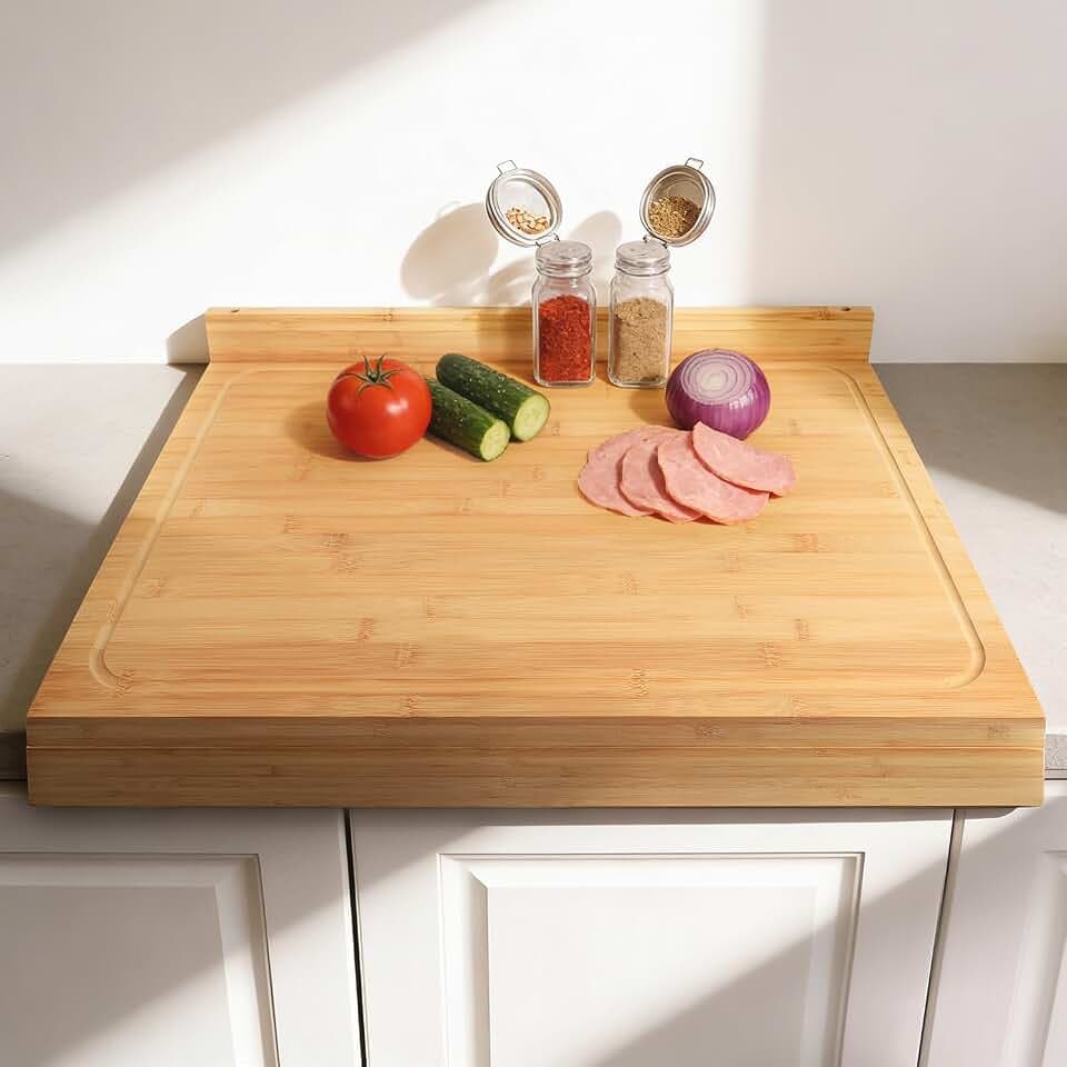 BAMOTTO CRAFTBAMBOO Extra Large Bamboo Cutting Board Noodle Board 24"x18"