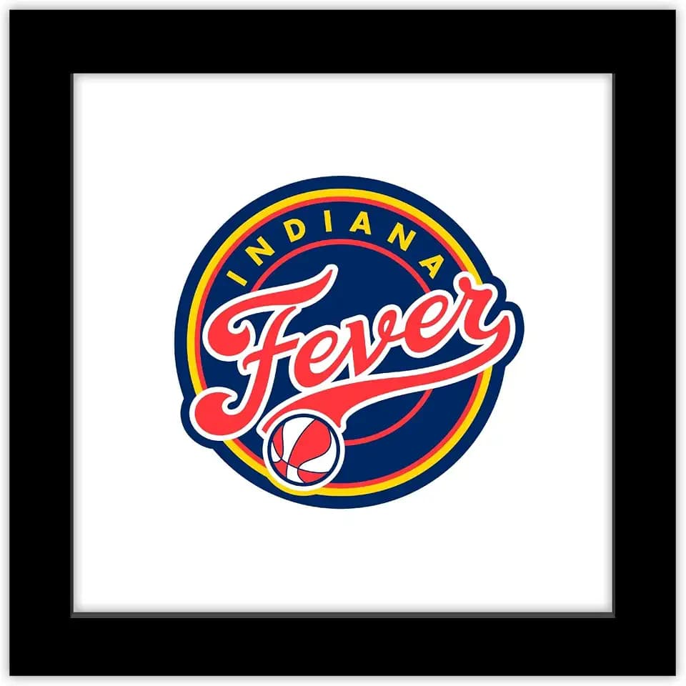 Trends International Gallery Pops WNBA Indiana Fever - Primary Logo Wall Art, 12" x 12" Gallery Pops Wall Art, Black Framed Version