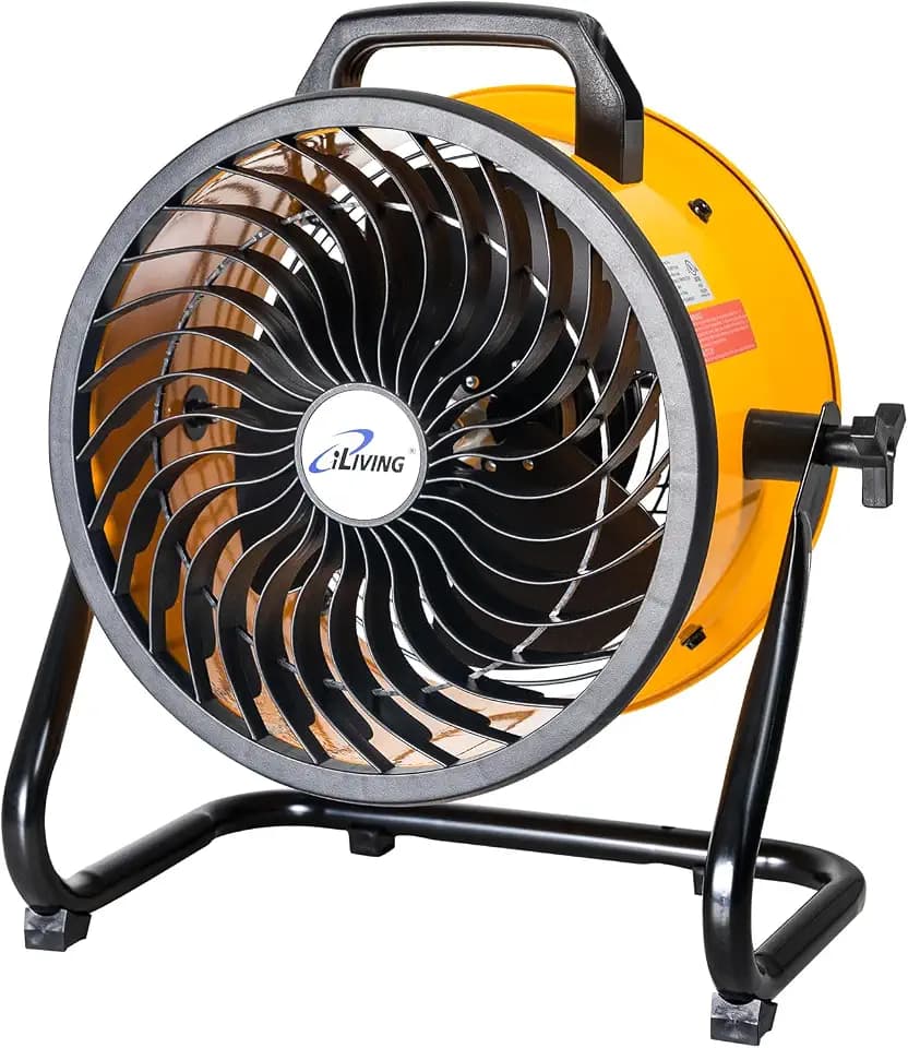 iLiving 12 in. Low Noise Turbo Fan 1139 CFM 3-Speed Portable Air Circulator for Shop, Office, Greenhouse, Home and Warehouse