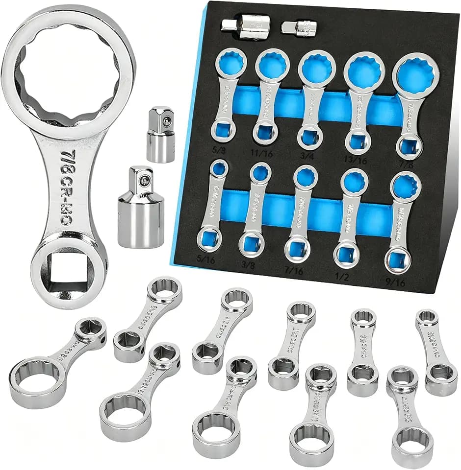 12PCS Torque Adapter Set SAE, 3/8" Drive Torque Wrench Extension Adapter