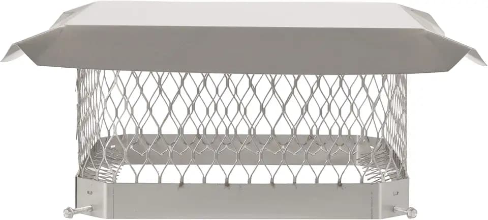 Shelter 13" x 13" Single Flue Bolt-On Chimney Cap, Fully Assembled, Stainless Steel