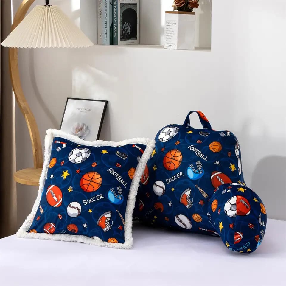 Holawakaka Kids Teens Reading Pillow with Arms,Sports Themed Back Pillow