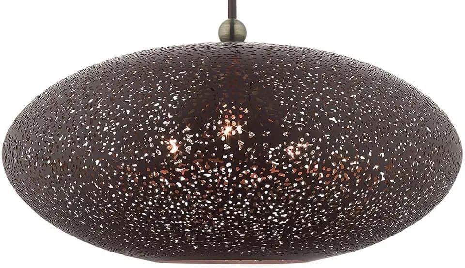 Livex Lighting 49186-07 3 Light Bronze Pendant