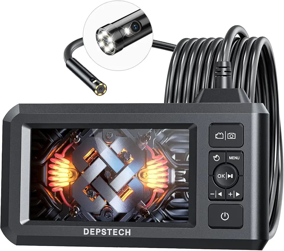 DEPSTECH Endoscope Camera with Light, Dual Lens Inspection Borescope 16.5FT