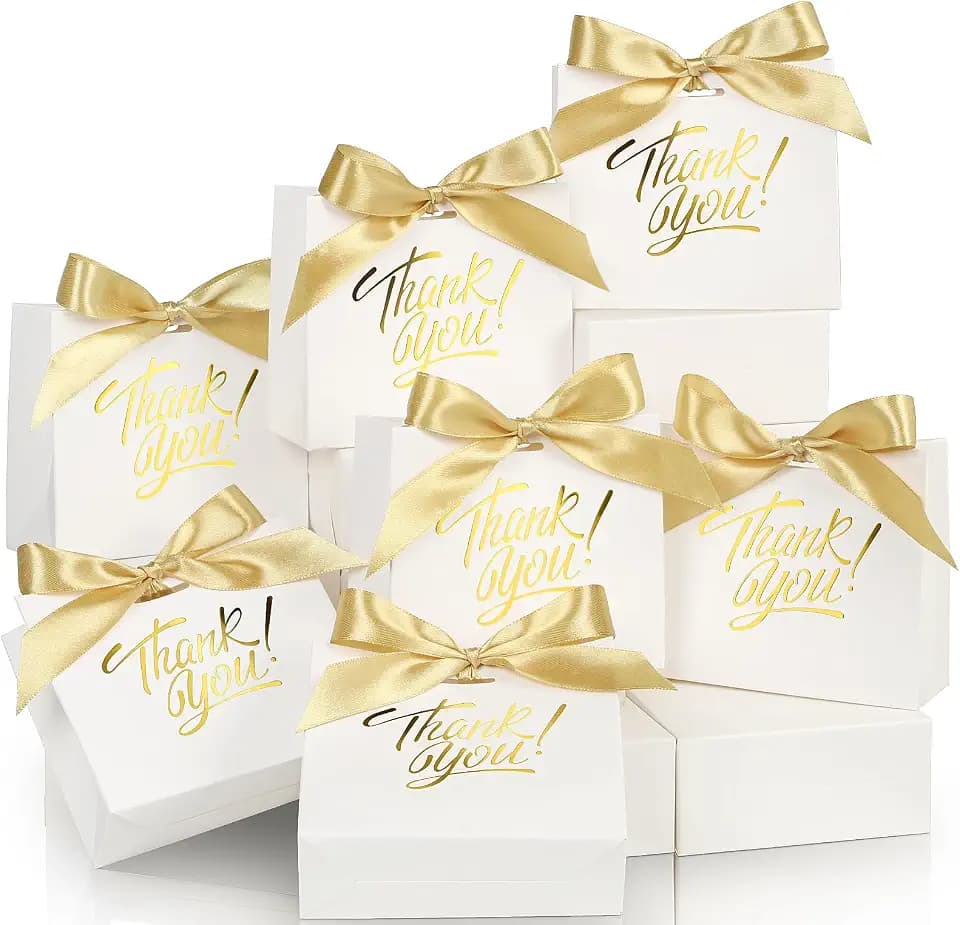 EQOREIIN 70 Pack Small Thank You Gift Bags with Ribbon, 4.5x1.8x3.9 Inches
