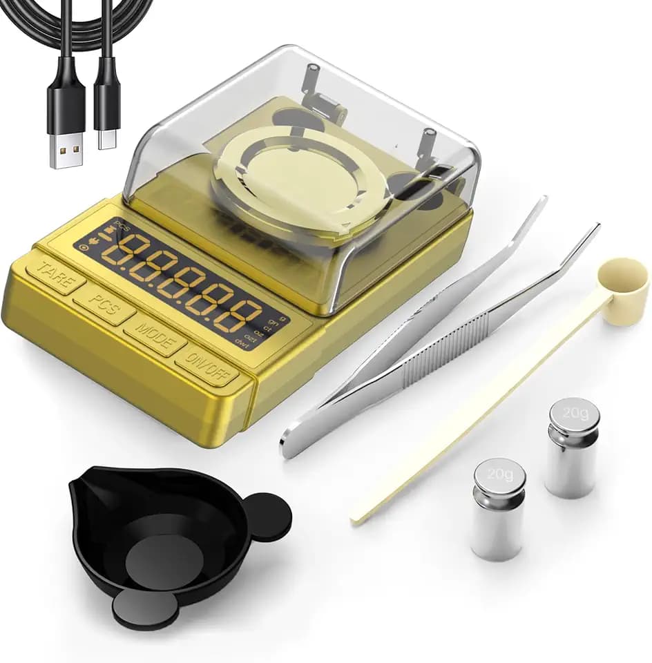 MAXUS Gold Milligram Scale 100g x 0.001g, Digital Powder Scale for Jewelry