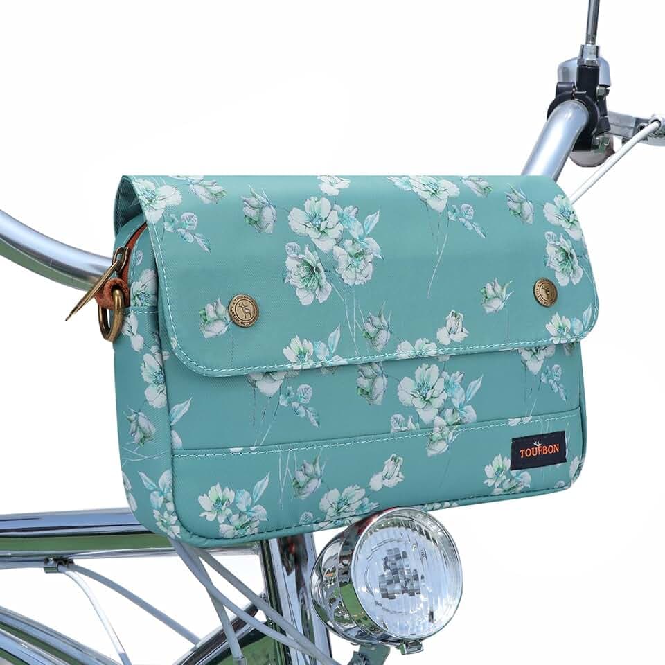 TOURBON Bike Bag Bicycle Handlebar Bag Cycling Saddebag with Shoulder Strap