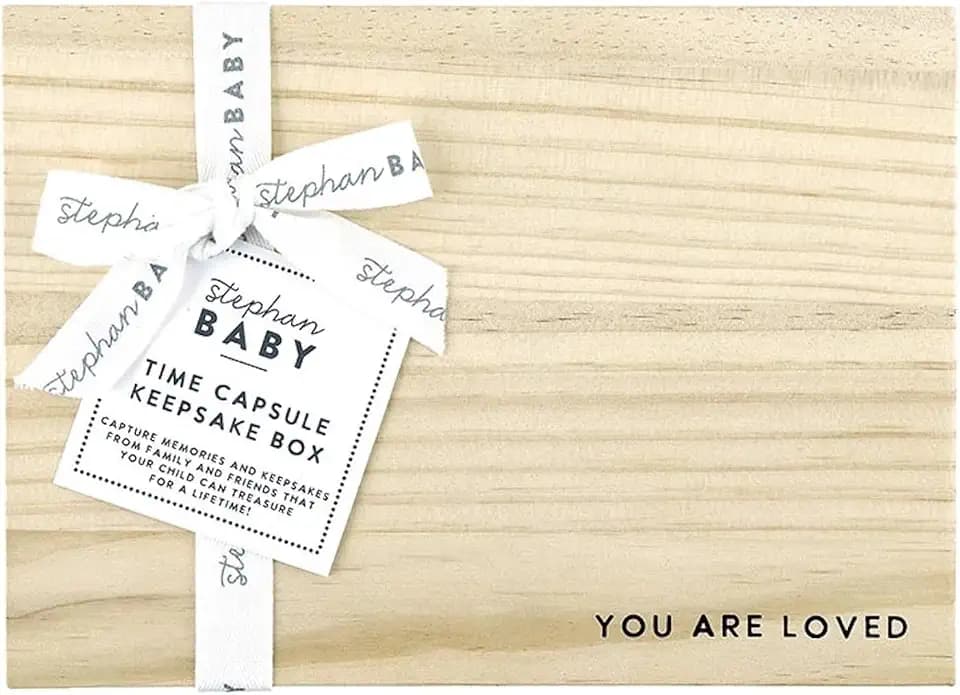 Stephan Baby Keepsake Box Pine Wood Memory Storage Case for Time Capsule Notes Gift 7" x 10", You are Loved