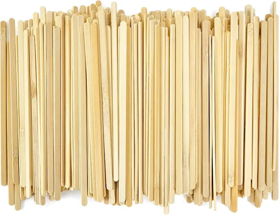 7" Bamboo Disposable Coffee Stirrers, 500 Count Coffee Stir Sticks