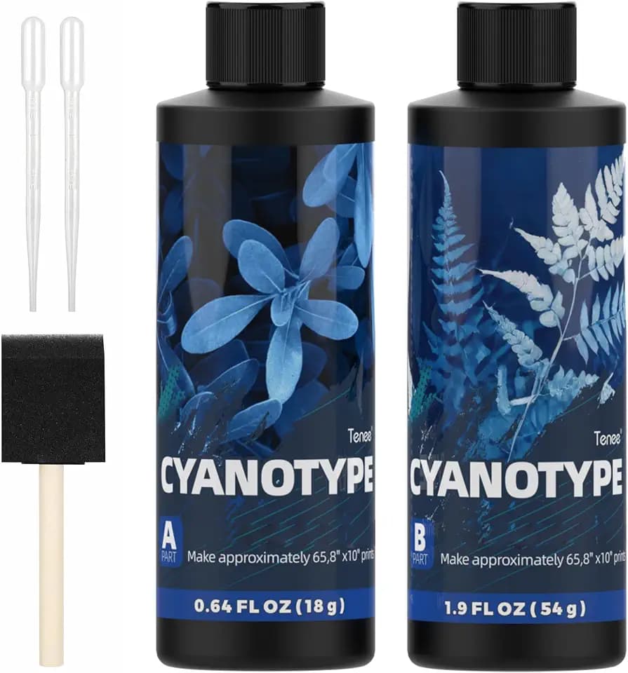 16oz Cyanotype Kit, 3 Tools, Easy-Mix Cyanotype Solution for Fabric & Paper