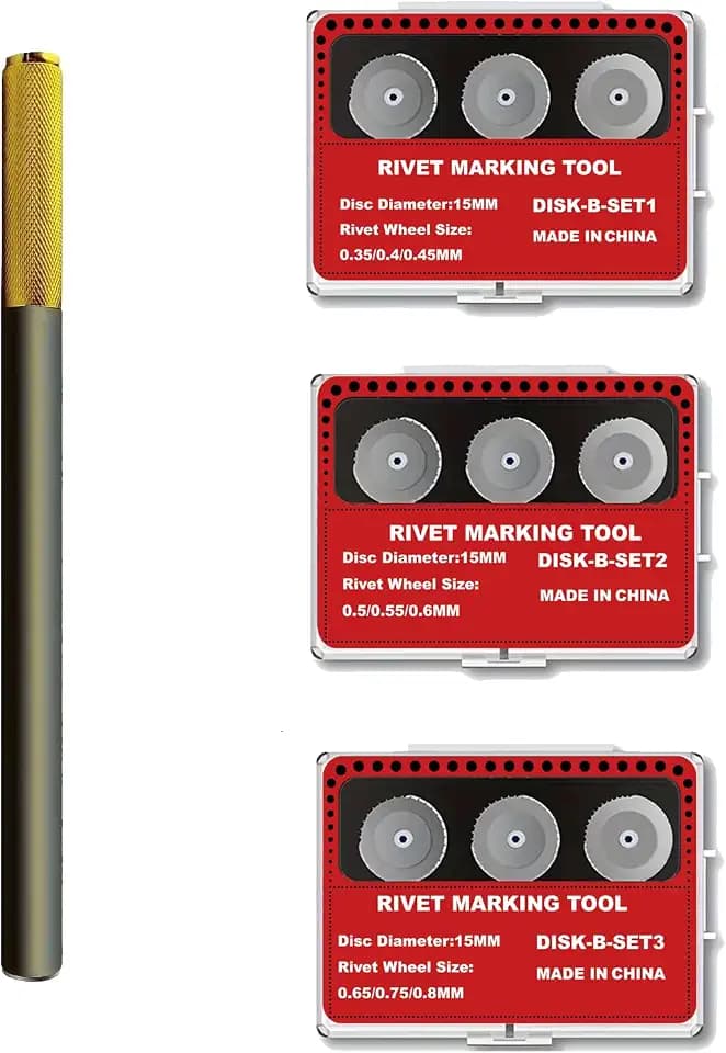 9-Wheel Model Rivet Maker Tool, Large Diameter, 3 Gear Groups
