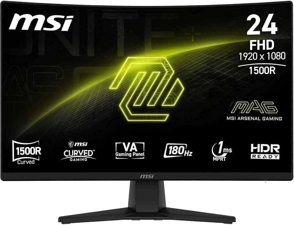 MSI MAG 242CA, VA-Curved-Gaming-Monitor, 24" FHD, 180 Hz