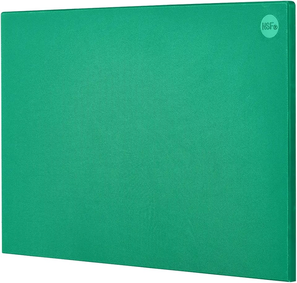 CURTA Cutting Boards for Kitchen, 18" x 12" x 0.5" Green Color Coded Plastic Chopping Board with Anti Slip Surface Dishwasher Safe