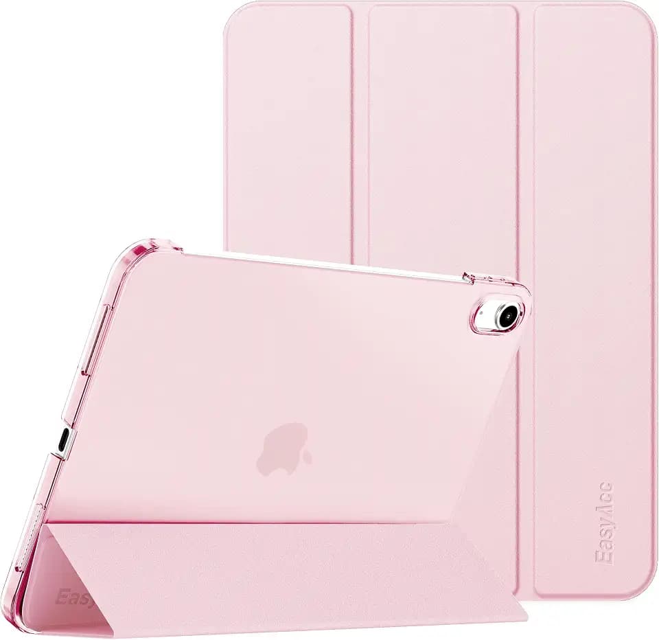 EasyAcc Hülle für iPad A16 11. Generation/iPad 10. Generation 10.9 Zoll | Ultra Dünn Cover mit Auto Schlaf/Aufwach Funktion Schutzhülle Case,Hellrosa