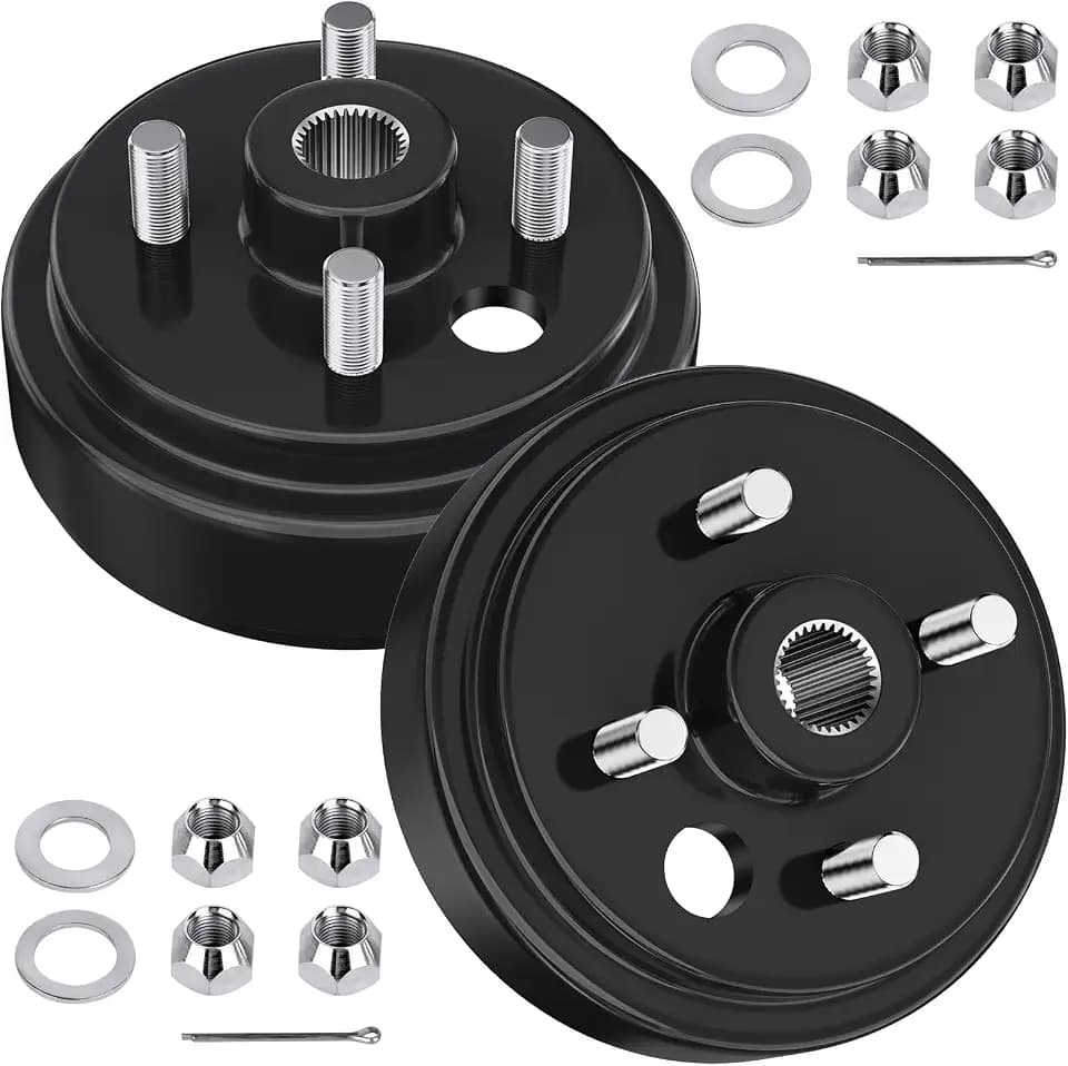 Golf Cart 30 Teeth Spline 1 Inch Large Hole Rear Brake Drum Hub, Fits EZGO 4 Cycle Gas and Electric Golf Carts TXT RXV Marathon Medalist Columbia MPT ST Sport, Replace OEM# 21807G1 21807G2 41843-94