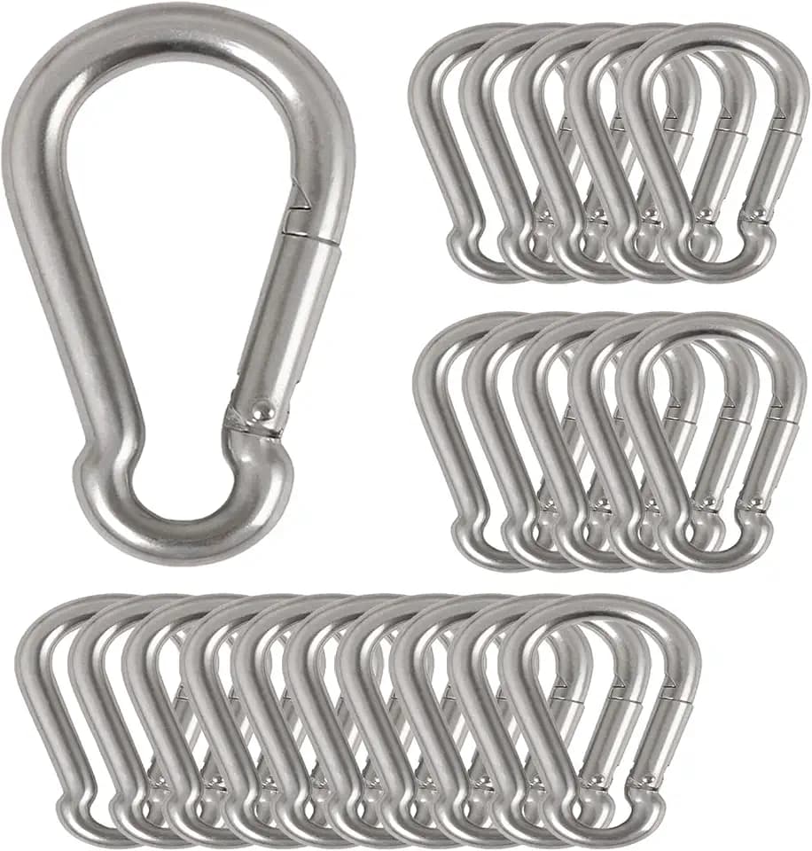 4Inch Spring Snap Hook 20pcs, 3/8Inch Carabiner Quick Link Hooks