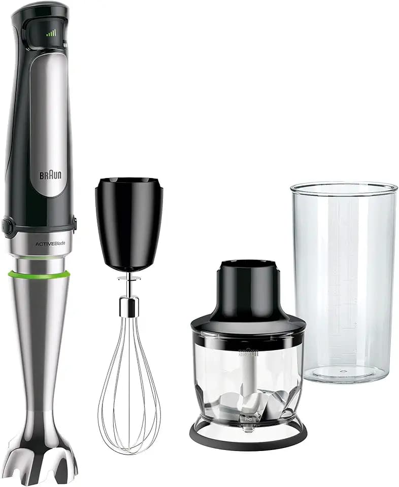 Braun MultiQuick MQ7025X Hand Blender w/Chopper, Whisk, Frother