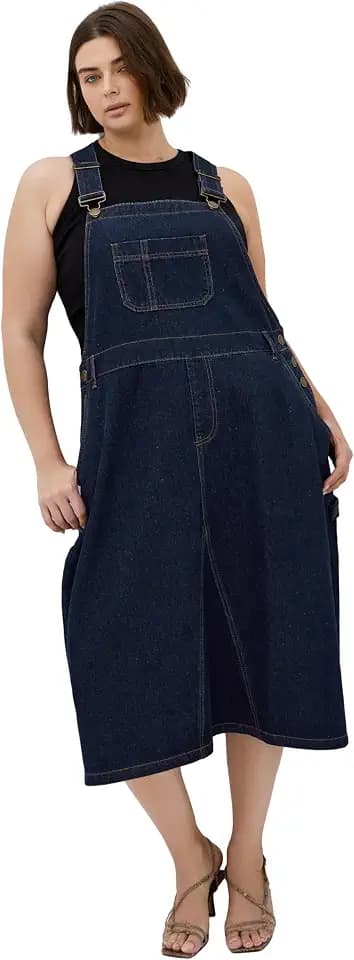 City Chic Women's Plus Size Dress - Pinafore Midi