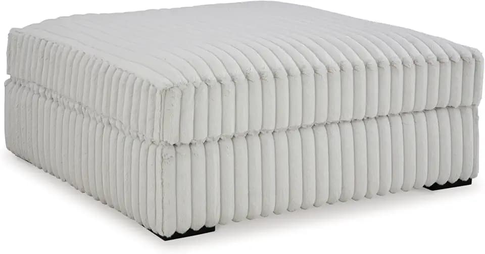 Signature Design by Ashley Stupendous Oversized Square Ottoman, Gray