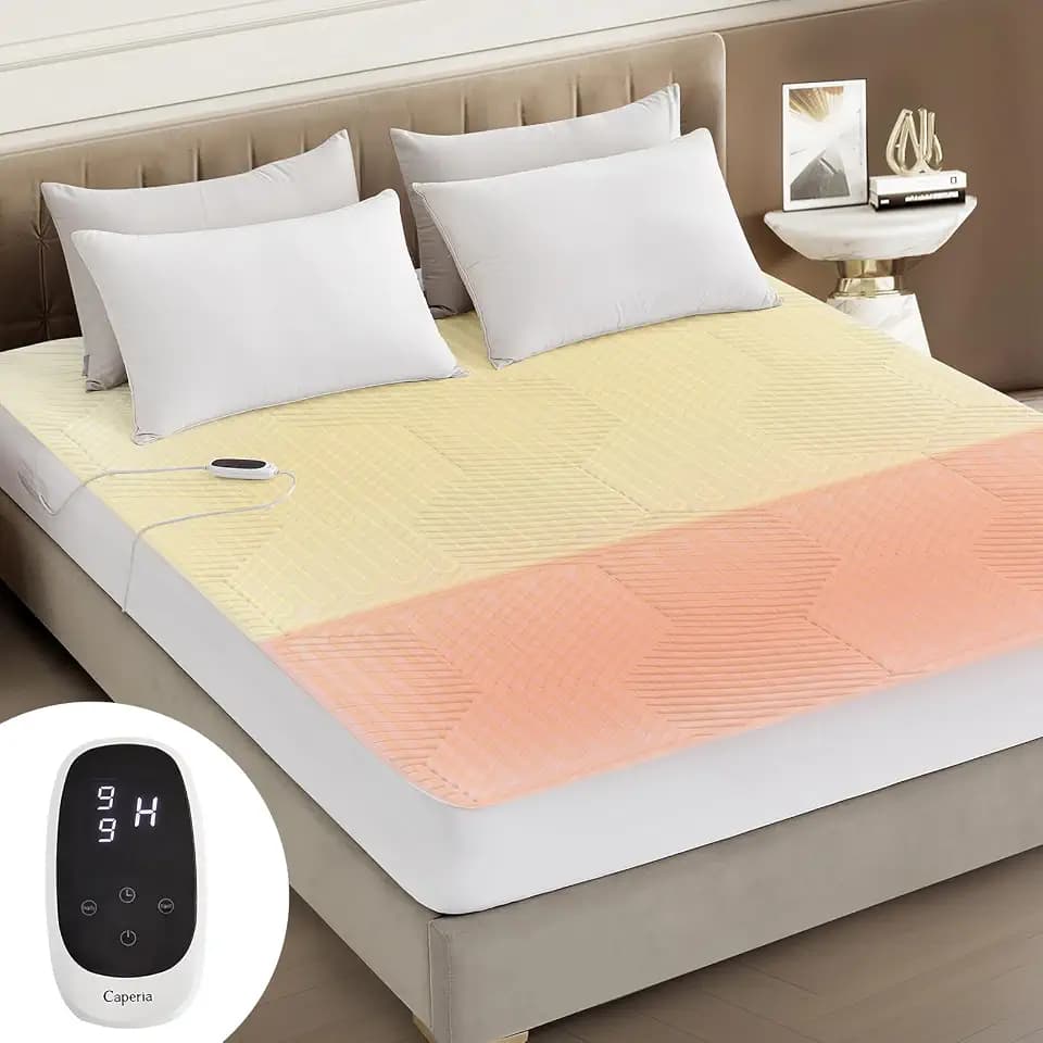 Caperia Waterproof Multi-Zone Heated Mattress Pad,Full Size