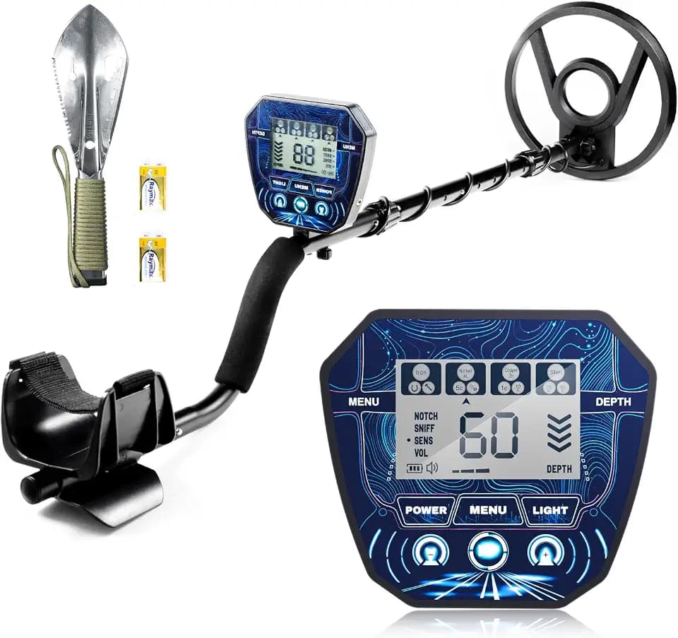 Professional Metal Detectors for Adults - Waterproof, Higher Accuracy Gold Detector with LCD Display, High Sensitivity, Waterproof Coil, Pinpoint, Disc & All Metal Modes