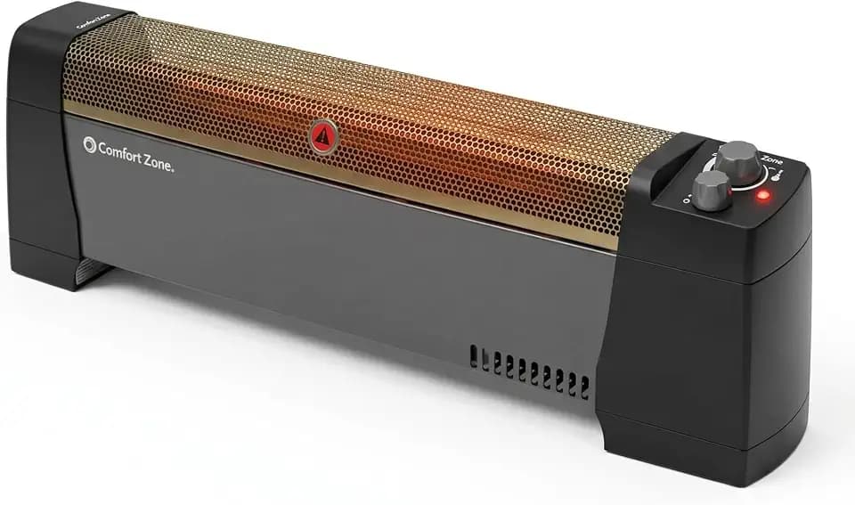 COMFORT ZONE Convection Baseboard Space Heater with Manual Thermostat