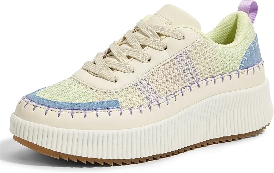 LUCKY STEP Women's Woven Platform Sneakers Tennis