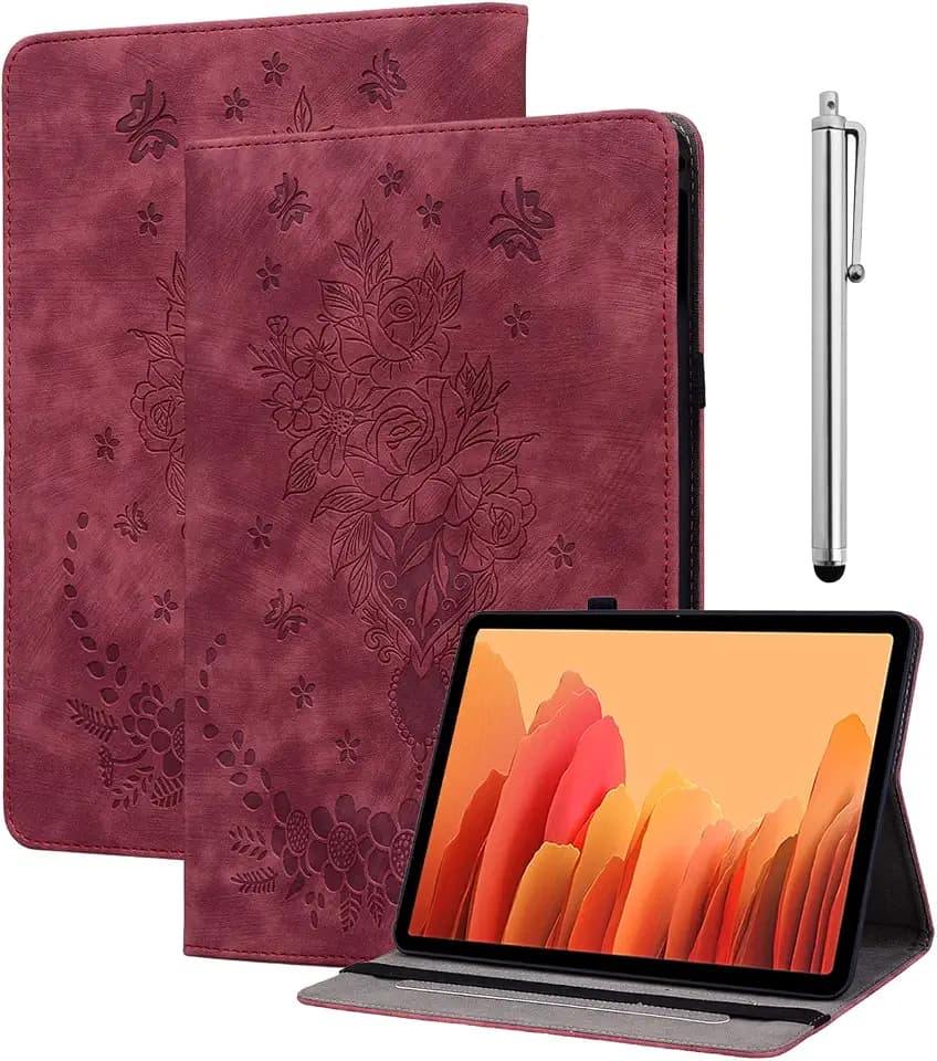 Hülle für Lenovo Tab Plus 11.5 Zoll (TB351FU) 2024, Multi-Winkel Folio Flip PU Leder Schutzhülle mit Stifthalter und Standfunktion für Lenovo Tab Plus Hülle, Rot