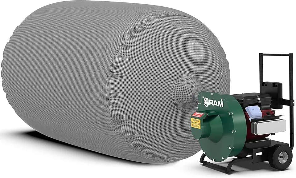 Extra Heavy Duty Insulation Vacuum Bags by RAM - Size 6 ft x 4 ft - Holds EST 75 Cubic Feet - X-Low Dust Bag - 3.0 Fabric Strength - 10 Bags