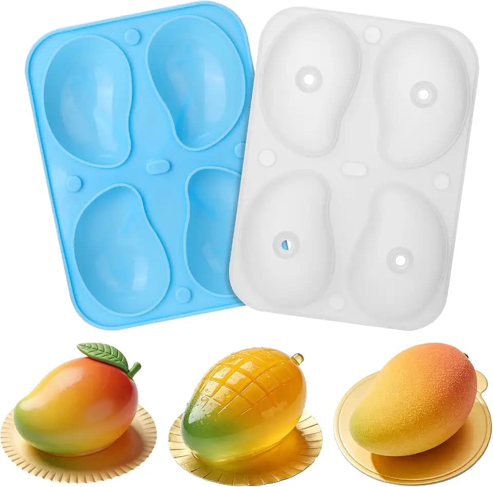 Juome Mango Shape Cake Mold - Fruit Pudding Mango Silicone Molds for Baking