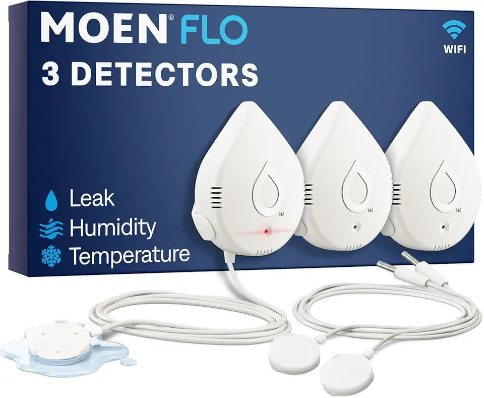 Moen Flo Detector, WiFi Enabled Water & Moisture Sensors, 3 pcs, 920-005