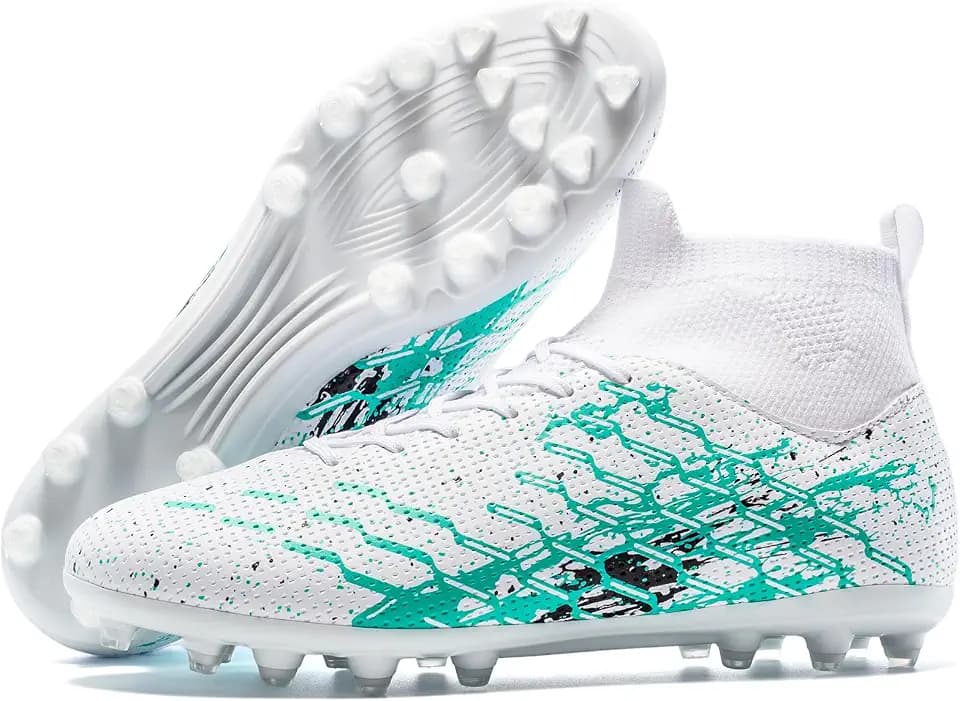 Kids Slip On Soccer Cleats for Boys Girls Youth Training Football Shoes