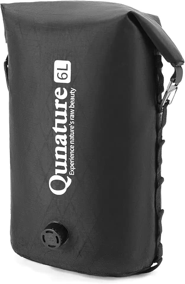 Bike Front Fork Bag Pannier Bicycle Bag 6L Compressed Storage Waterproof Lightweight Bicycle Rack Bag with Roll-Top for Mountain Road Bike E-Scooter, Black
