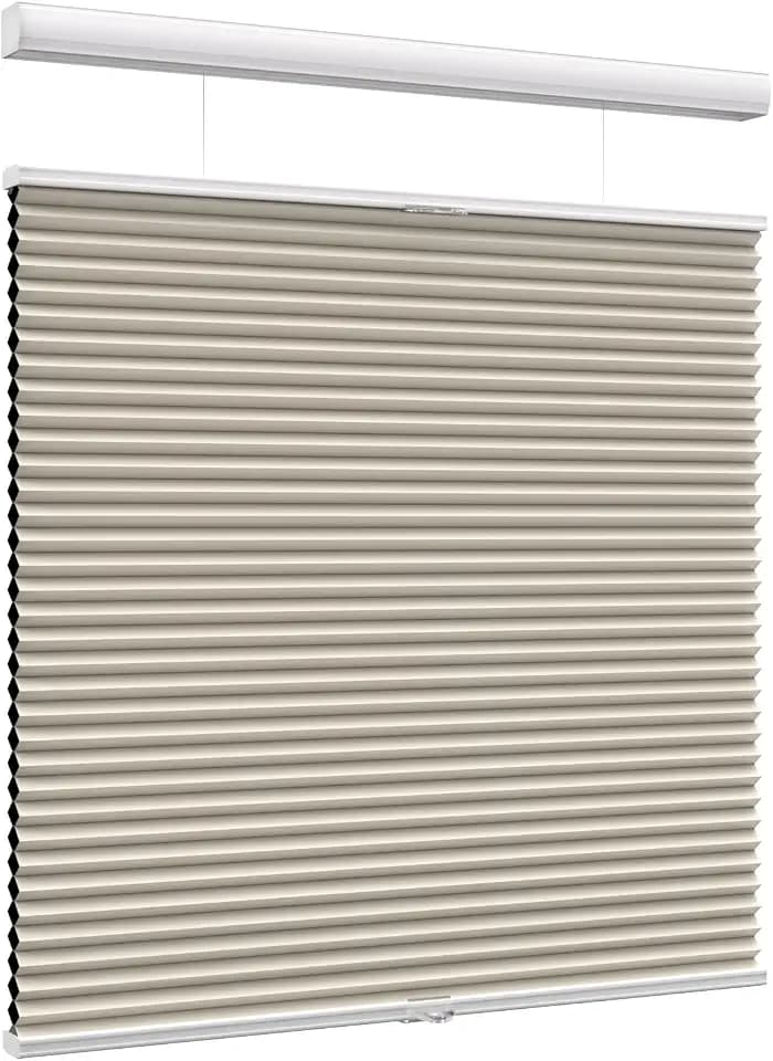 MYshade Top Down Bottom Up Shade Cordless Cellular Shades Blackout Blinds for Indoor Windows Room Darkening Window Blinds & Shades Easy to Install 24" W X 50" H (Beige)