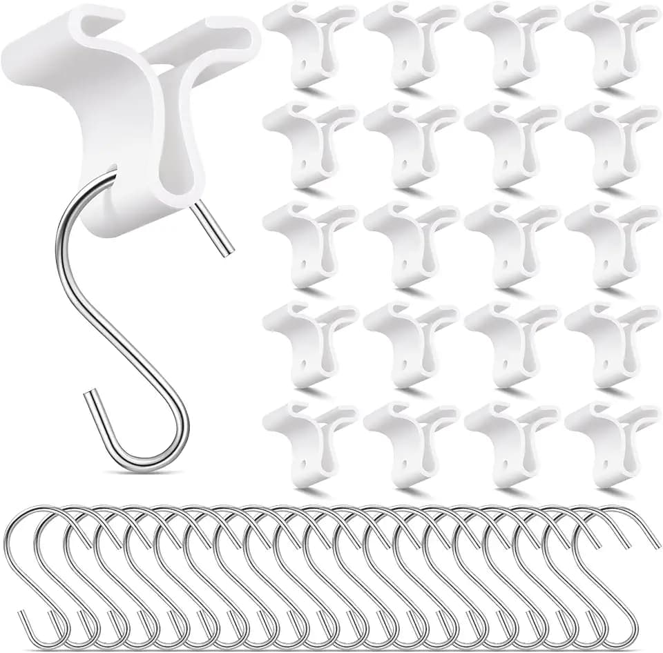 Moxweyeni 70 Pack Ceiling Tile Hooks, Drop Ceiling Metal Hangers,S Hook